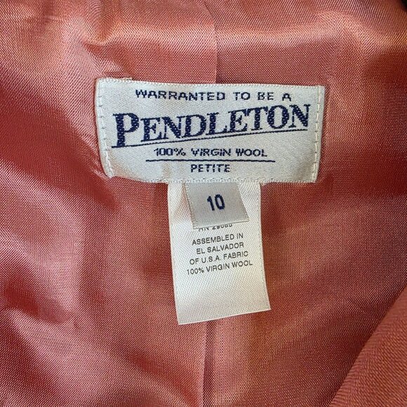 Pendleton 100% Virgin Wool Blazer Petite 10 Old Money Luxury Capsule Deadstock - Picture 6 of 9